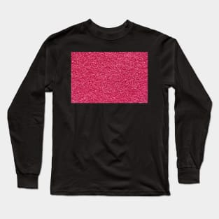 Bright Pink Glitter Texture Long Sleeve T-Shirt